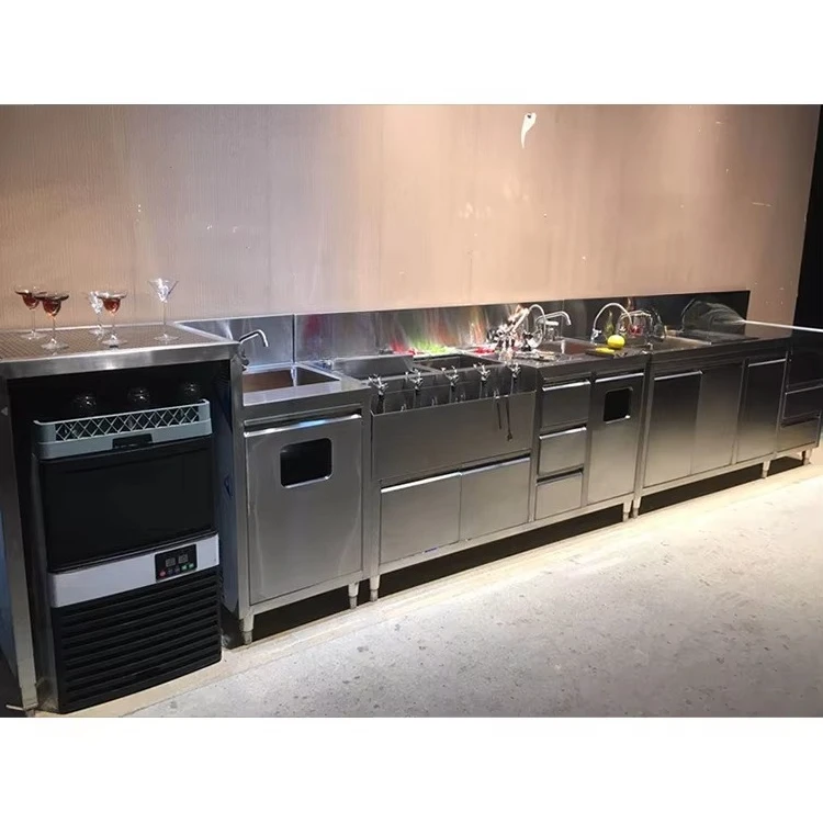 Professional Bartender Kit & Compact Mobile Station Combo - Includes Cocktail Set and Small Bar Counter