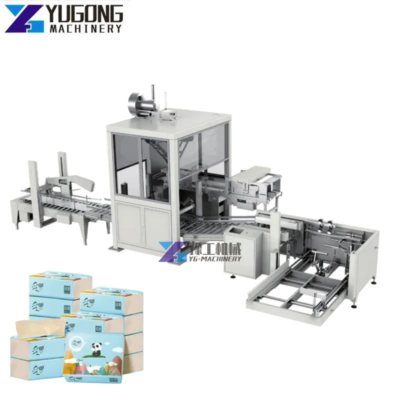 V-Fold Automatic Hand Towel Facial Tissue Paper Roll Making Machine Automatic Single Bag Soft Facial Tissue Paper Machine