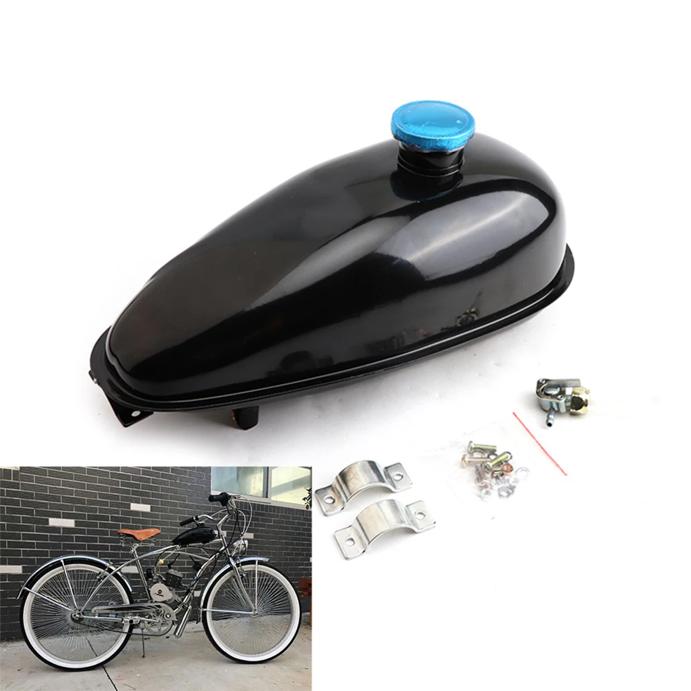 49cc 50cc 60cc 66cc 80cc Engine Moto Bike 4L Fuel Gas Tank Petcock Cap Oil Switch Kit For Motorized Bicycle V3 Replacement Parts