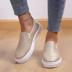 Flat bottomed versatile sequin casual board shoes, summer and autumn new one foot single shoe