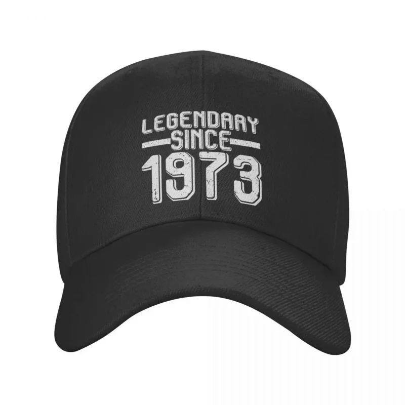 

Custom Vintage Legendary Since 1973 Baseball Cap Hip Hop Men Women's Adjustable Trucker Hat Autumn