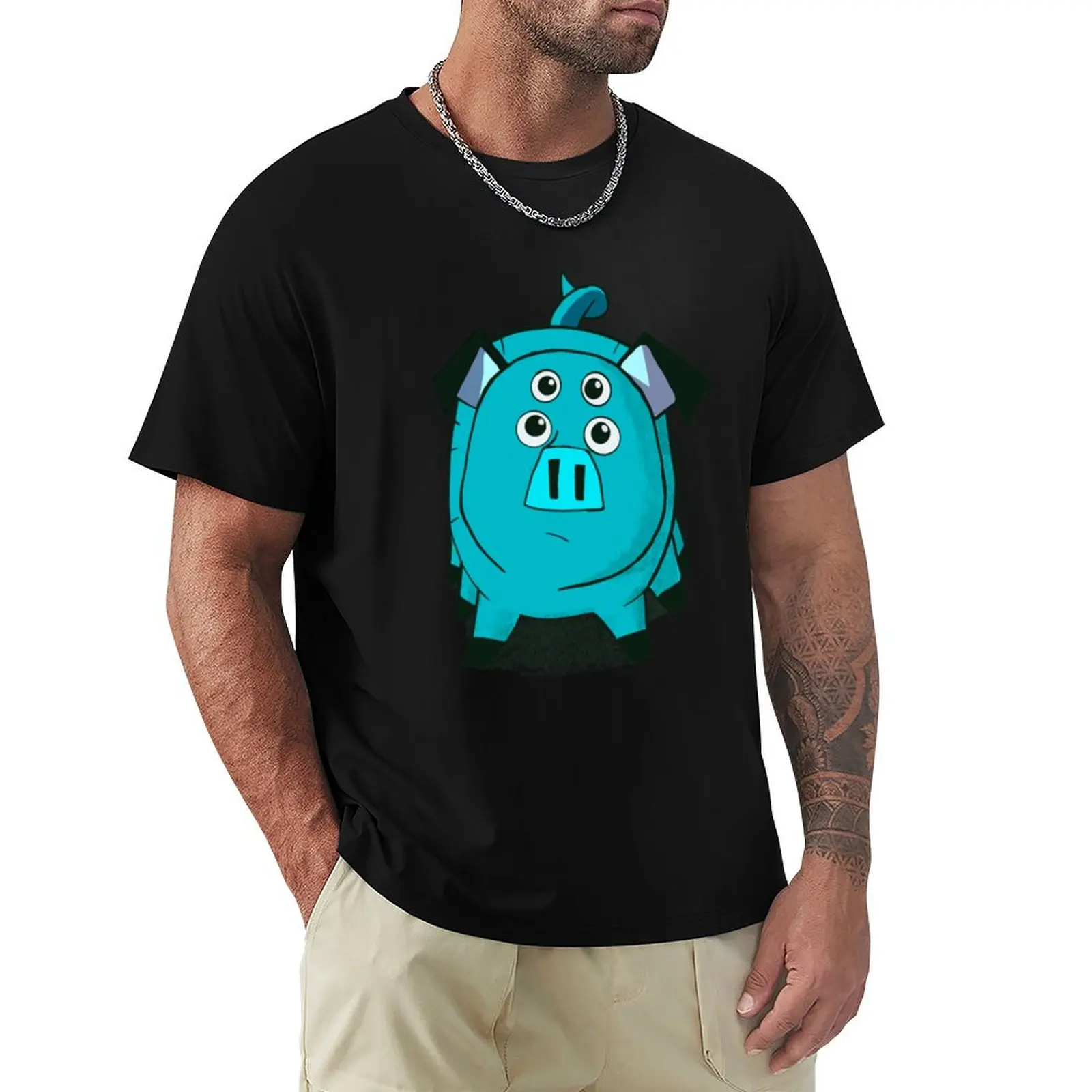 

KIPO friend squad rabbit pig T-Shirt essential t shirt vintage t shirts summer top t shirts for men cotton