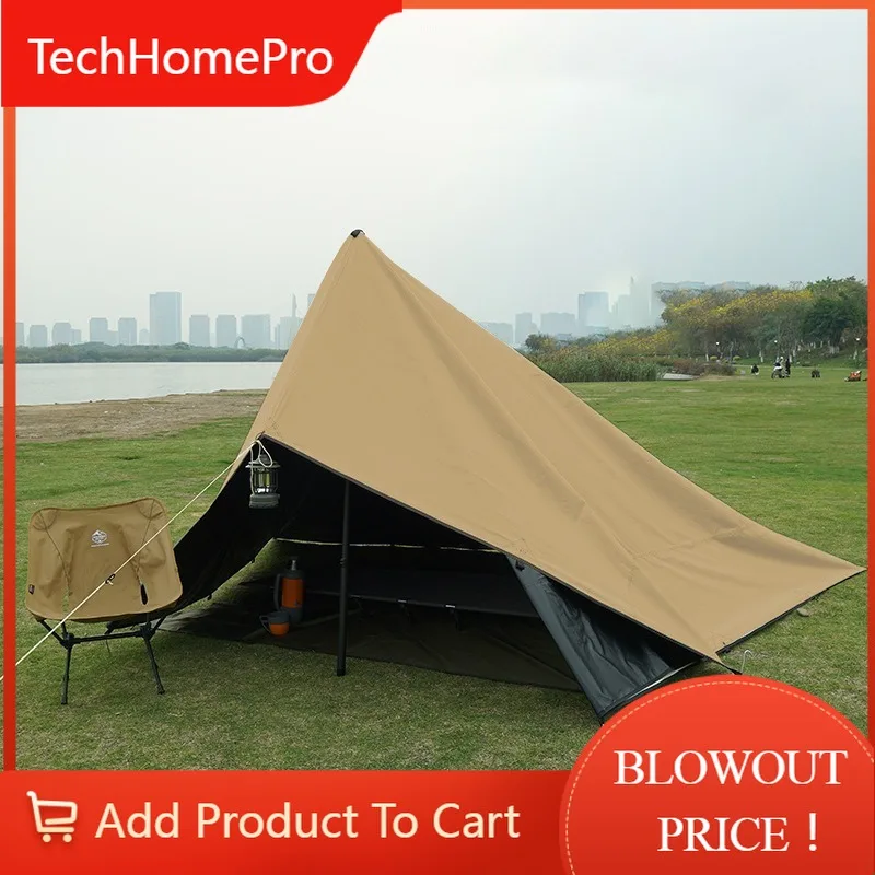 TechHPPortable Beach Picnic Camping Shelter Square Outdoor Multi Hanging Point Sun Shelter Household Waterproof Camping Supplies