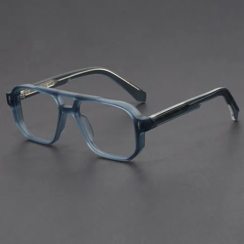 Imagen 1 del producto Gafas de lectura con doble puente para hombre y mujer, anteojos de lectura con luz azul, Retro, cuadrados, a la moda, para miopía, pestañas postizas-2