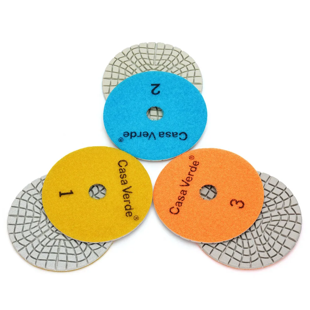 Casaverde 1Pc/Lot 3-Step Diamond Polishing Pads 4\