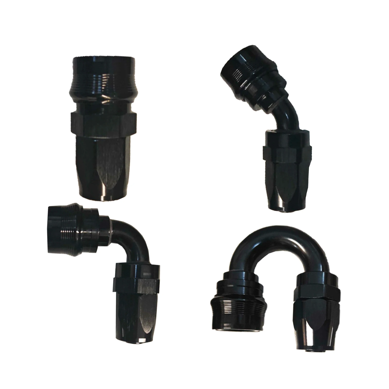 AN10 Slangaansluiting met snelsluiting -4AN -6AN -8AN -12AN ORB-adapter 0 ° /45 ° /90 ° /180 °   Draaibare aluminium fitting voor brandstofkoelerleiding - afbeelding 2