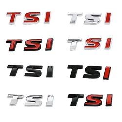 3D ABS Self-Adhesive Letter TSI Logo Sticker Rear Trunk Decals Car Body Badge For MK7 MK6 MK5 Accessories