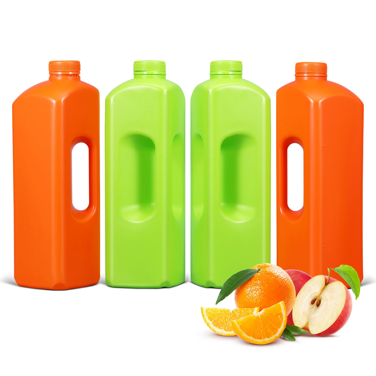 1000ML Empty Plastic Juice Bottle with lid Food Grade HDPE Storage container Ketchup Salad Jam Oil Refillabel bottle