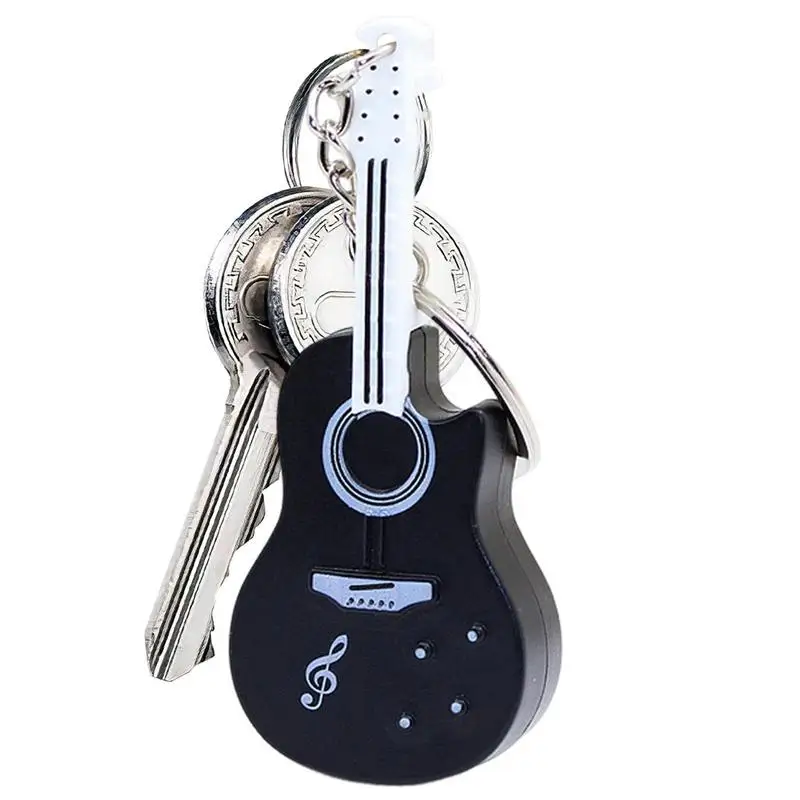 Creative Mini Violin Keychain Attractive Trendy Guitar Pendant Keyring Small Keychain With Sound For Kids Decorative Accessories