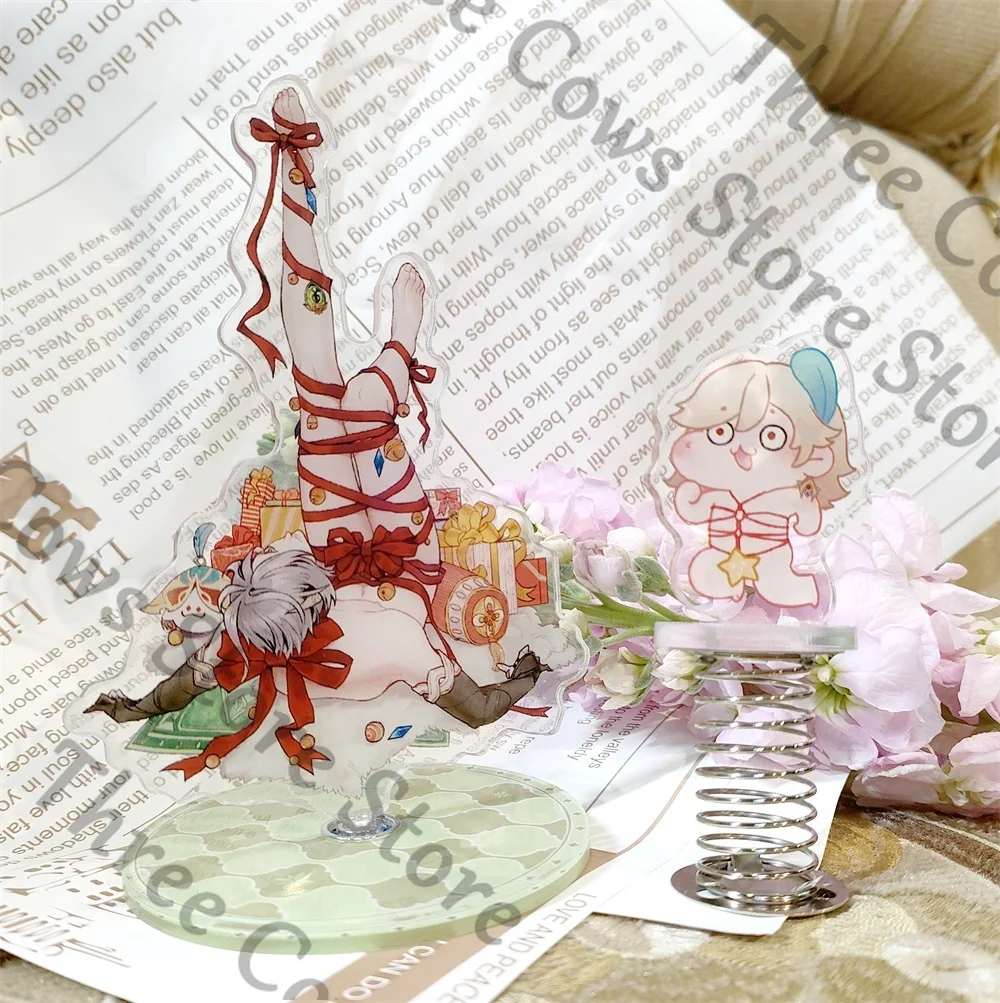 أنيمي جينشين تأثير الهيثم كافيه تأثيري الاكريليك هزة مقاتلة الوقوف الشكل الكرتون تدوير علامة حلية هدية الكريسماس عيد الميلاد #3