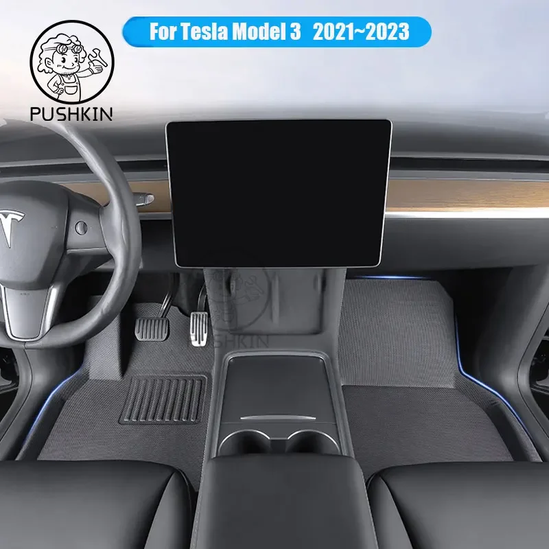 

3D Foot Pad Customized For Tesla Model 3 2021 2022 Custom Floor Mats Fully Surrounded Floor Liner Waterproof Non-Slip Carpet