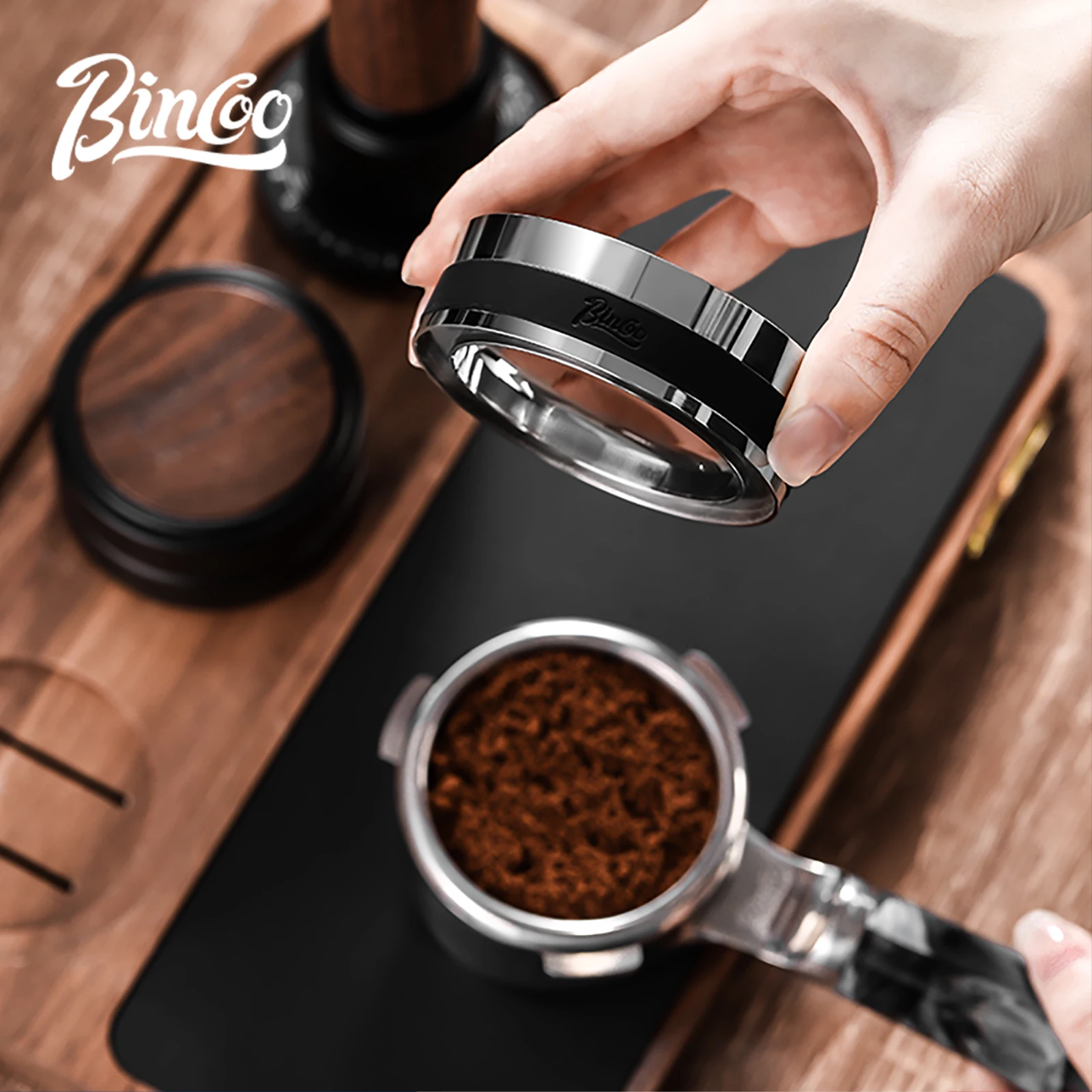 

BINCOO 51mm 58mm Magnetic Coffee Dosing Ring for Delonghi Breville Espresso Portafilter Dosing Funnel Barista Coffee Accessories