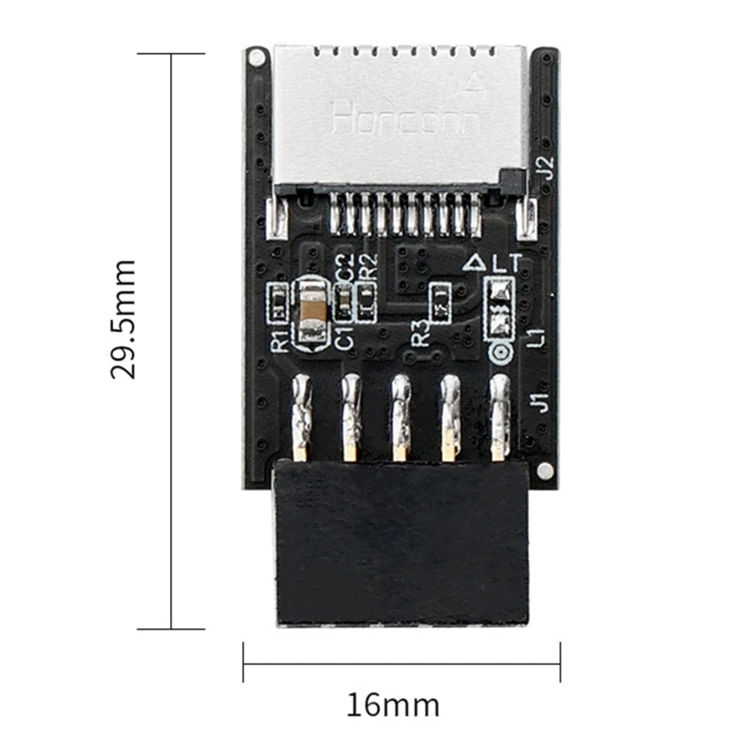 USB2.0 to Type E Adapter USB2.0 9PIN Female to Type E  Converter Durable Metal Plastic USB2.0 Female to Type E Header