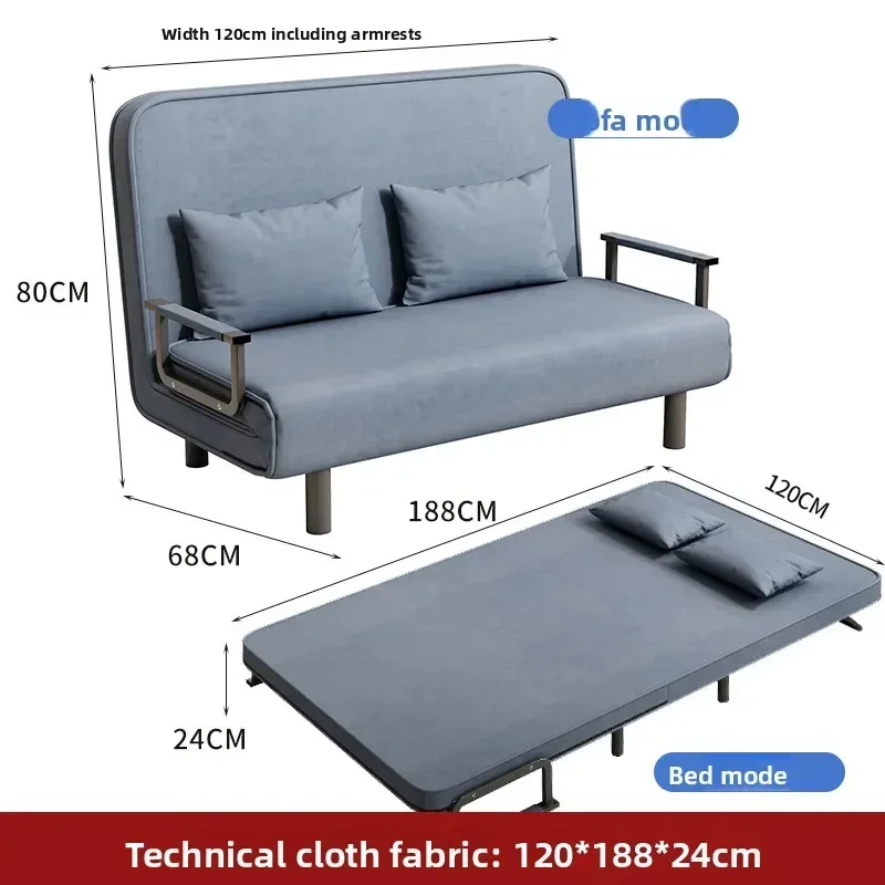 Household Goods Small Apartment Sofa Bed Multifunctional Lunch Bed Nap Bed Escort Bed Living Room Office Sofa Chair Foldable Bed