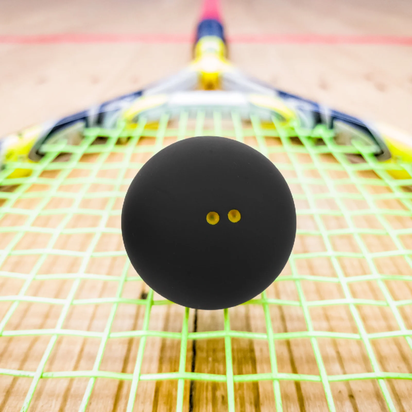 Palline da squash a doppio punto giallo da 3 pezzi 38-40 mm in gomma elastica alta per allenamento pratica competizione rimbalzo affidabile a bassa velocità