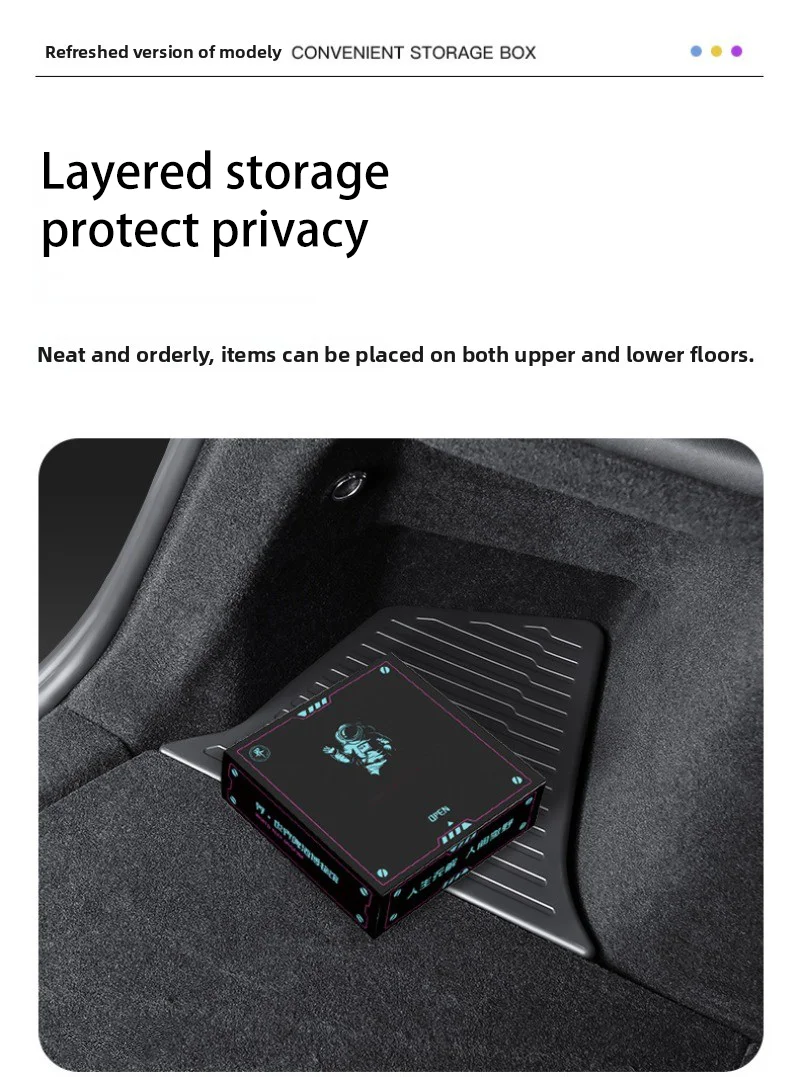 Auto Hinten Gepäck Seite Lagerung Box Fracht Organizer Für Neue Tesla Modell Y Juniper 2025 Lagerung Partition Autos Innen Zubehör – Detail 9
