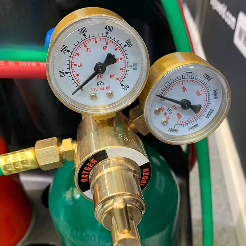 حار بيع المهنية حمل الأكسجين الأسيتيلين الأوكسي لحام قطع الشعلة كيت مع خزان #6