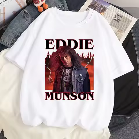 Eddie Munson T-shirts Men's Harajuku Graphic Printed Tshirt Summer Women Casual T Shirts Short Sleeve Streetwear Tees Tops
