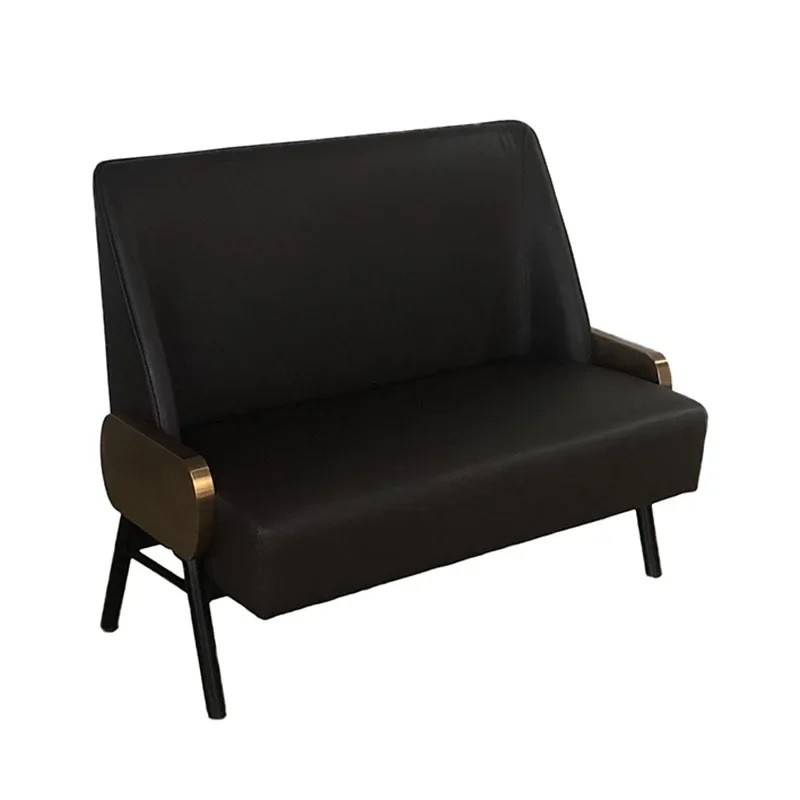 Dining booth sofa Internet celebrity milk tea coffee shop Stainless steel booth with armrest Minimum order of 5