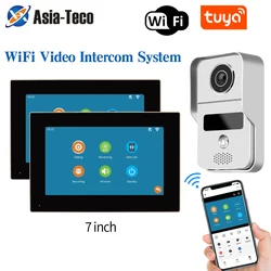 1080P 7 Inch WiFi Video-intercom TUYA Smart Home APP Video Deurtelefoon RFID Toegangscontrolesysteem voor Villa appartement