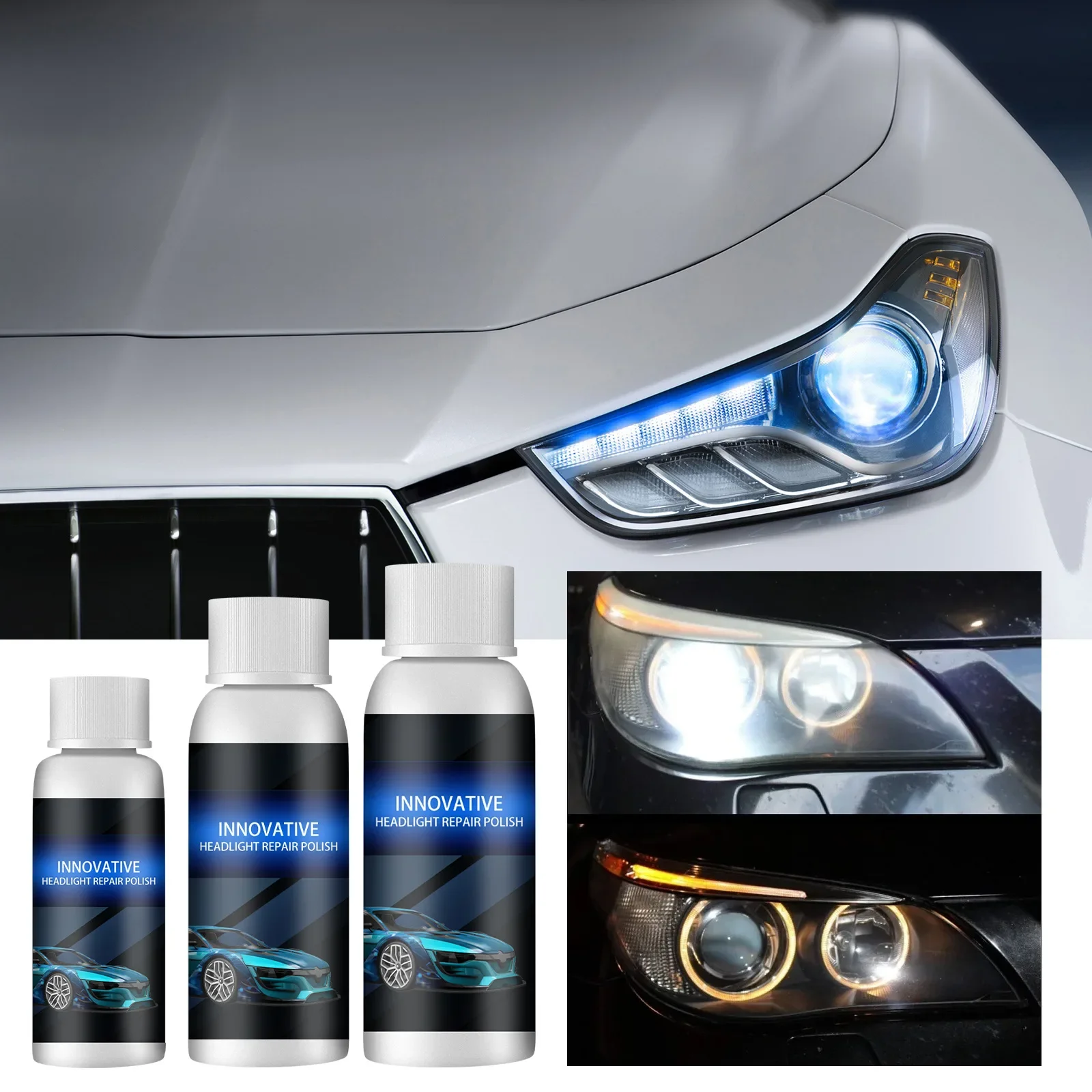 

Car Headlight Polish Universal Lampshade Crystal Coating Scratch Polish Cleaning Brightening Renovation Oil Film Repair Agent