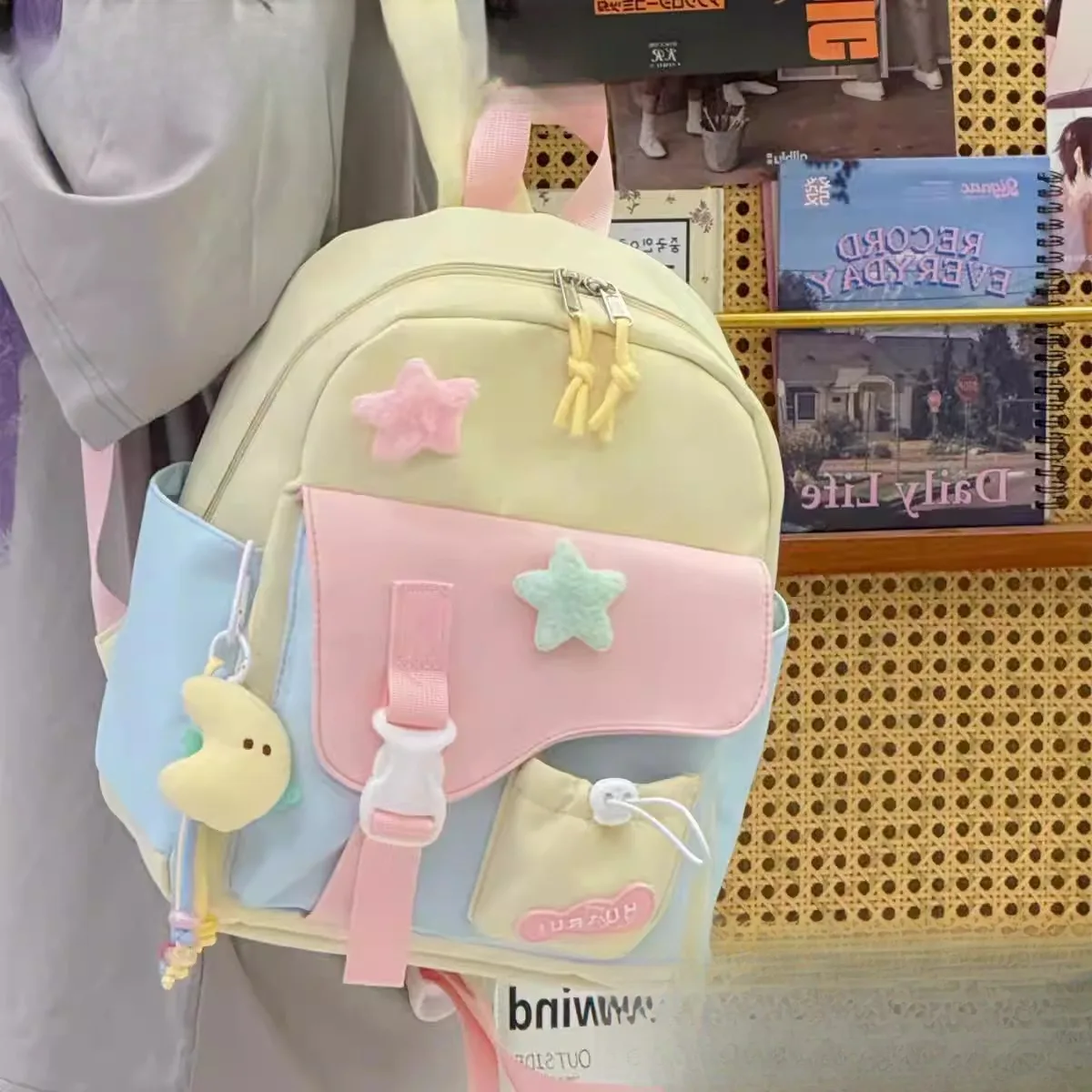 

Lightweight Cute Spring Outing Bapa for Girls Student Travel Bookbag Summer High Aesthetic Dual oulder Versatile Travel...