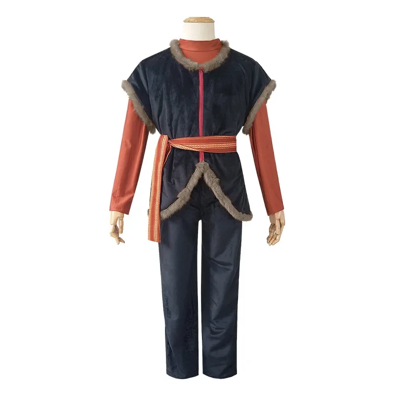 Frozen Kristoff Cosplay Costumes Kristoff Jacket Shirt Pants Belt Suit Adult Unisex Set Halloween Carnival Party Uniform Outfit