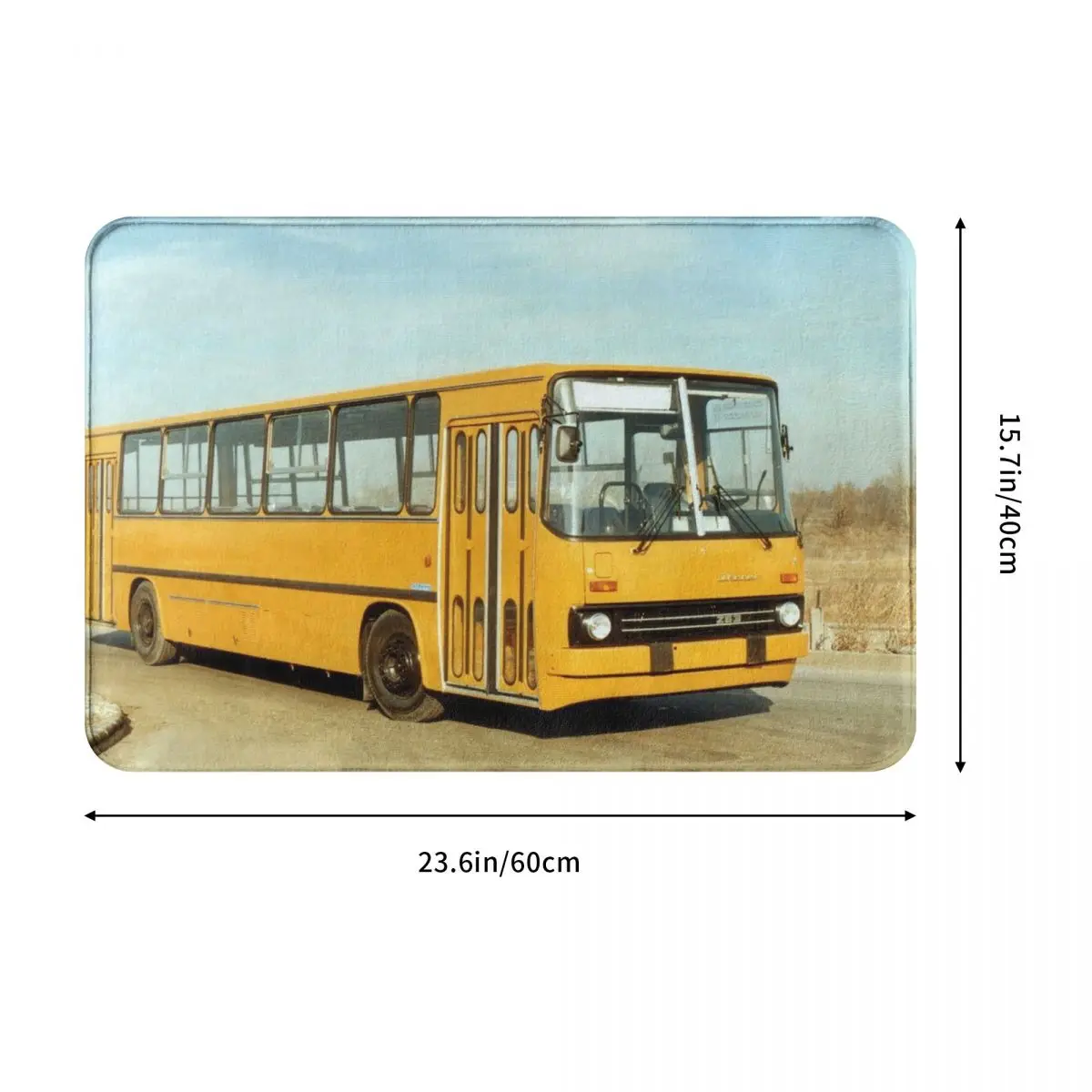 Ikarus 4 Yellow Car Doormat Bathroom Modern Polyeste Kitchen Balcony Mat Anti-slip Floor Rug Door Mat Foot Pad