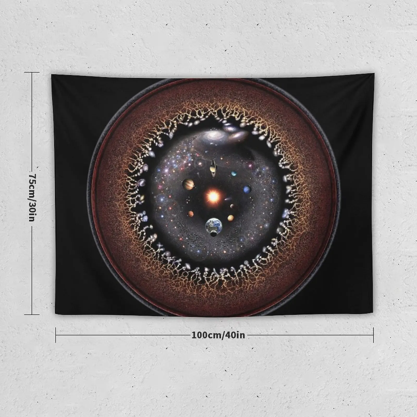 Observable Universe Logarithmic Illustration (2019 Version!) Tapestry Home Supplies Aesthetic Decoration Tapestry