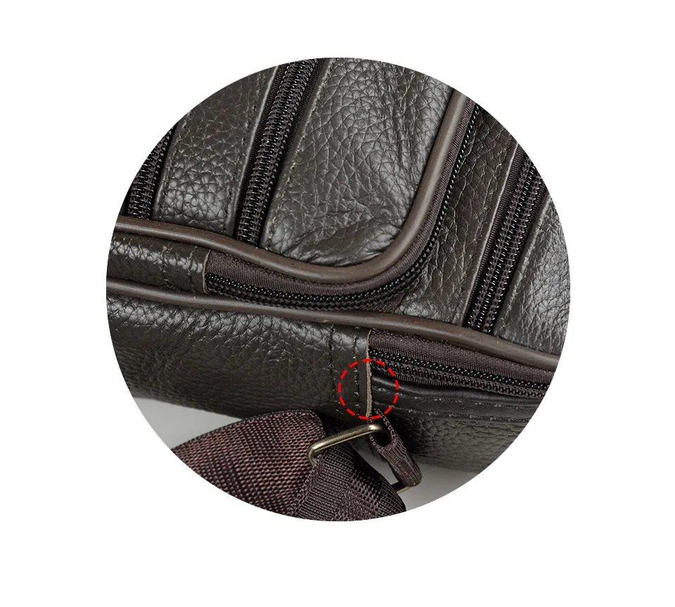 Neuankömmling Männer Umhängetasche Herren Echt leder Umhängetasche Junge Kaffee mittelgroße Handtaschen Tasche natürliche Haut Männer Aktentasche – Detail 29