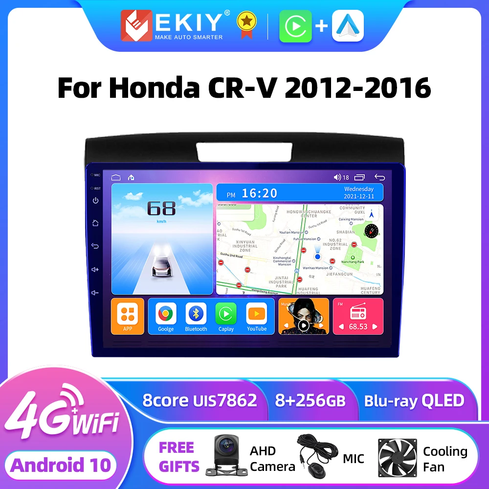 

EKIY T7 беспроводной CarPlay Android авто радио для Honda CRV CR-V 4 RM RE 2011-2018 автомобильный мультимедийный видеоплеер GPS 2 Din стерео