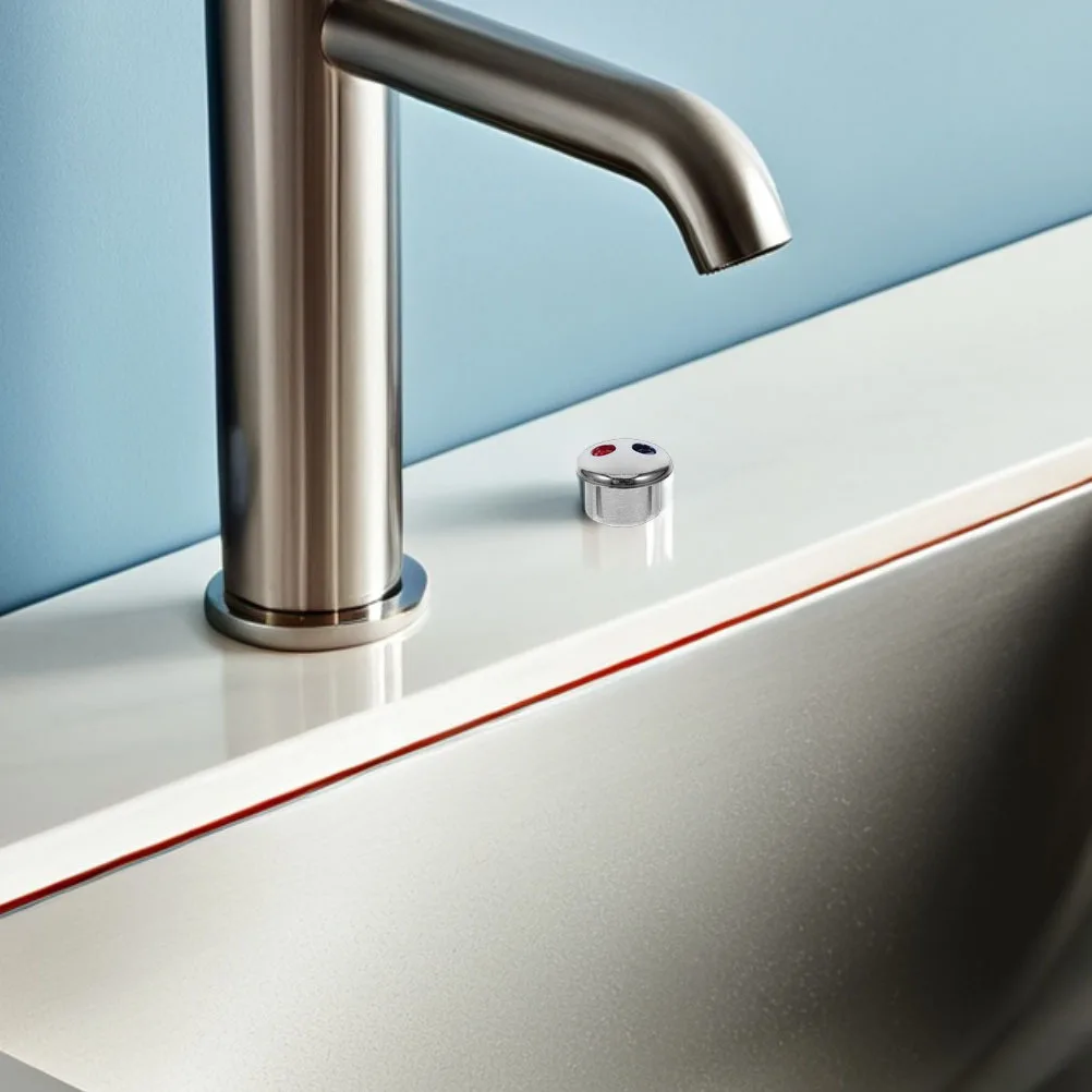 20Pcs Universal Faucet Handle Buttons Hot Cold Indicators Durable Material Easy Installation Kitchen Sink Bathroom Accessories