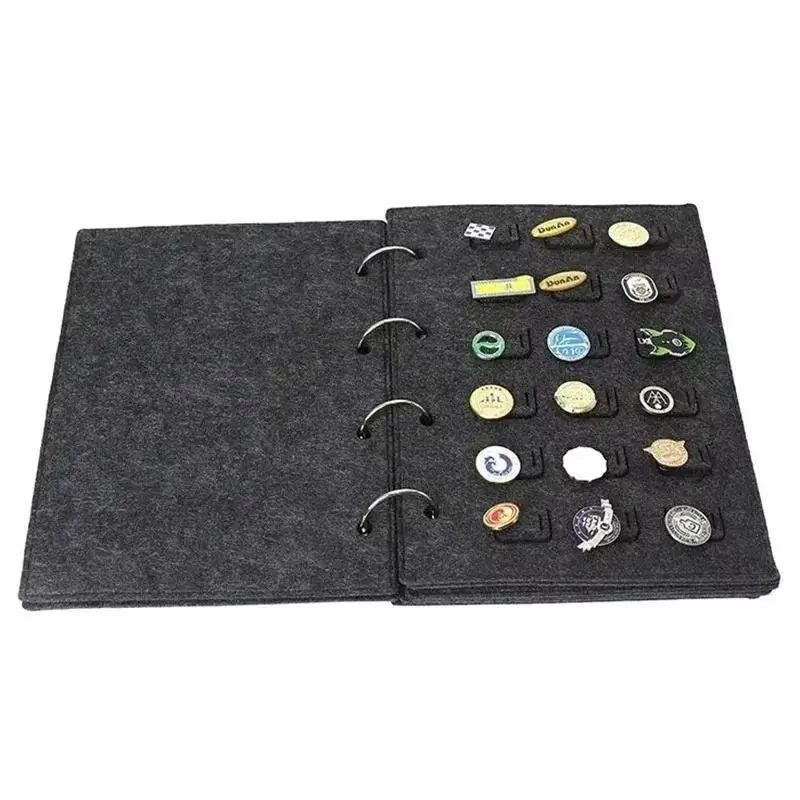 72/92 Gitter Filz-Broschen-Display-Aufbewahrungs-Buch, Metall-Abzeichen-Brusthalter-Box, Broschentafel, Schulabzeichen-Etui, Behälter – Detail 4