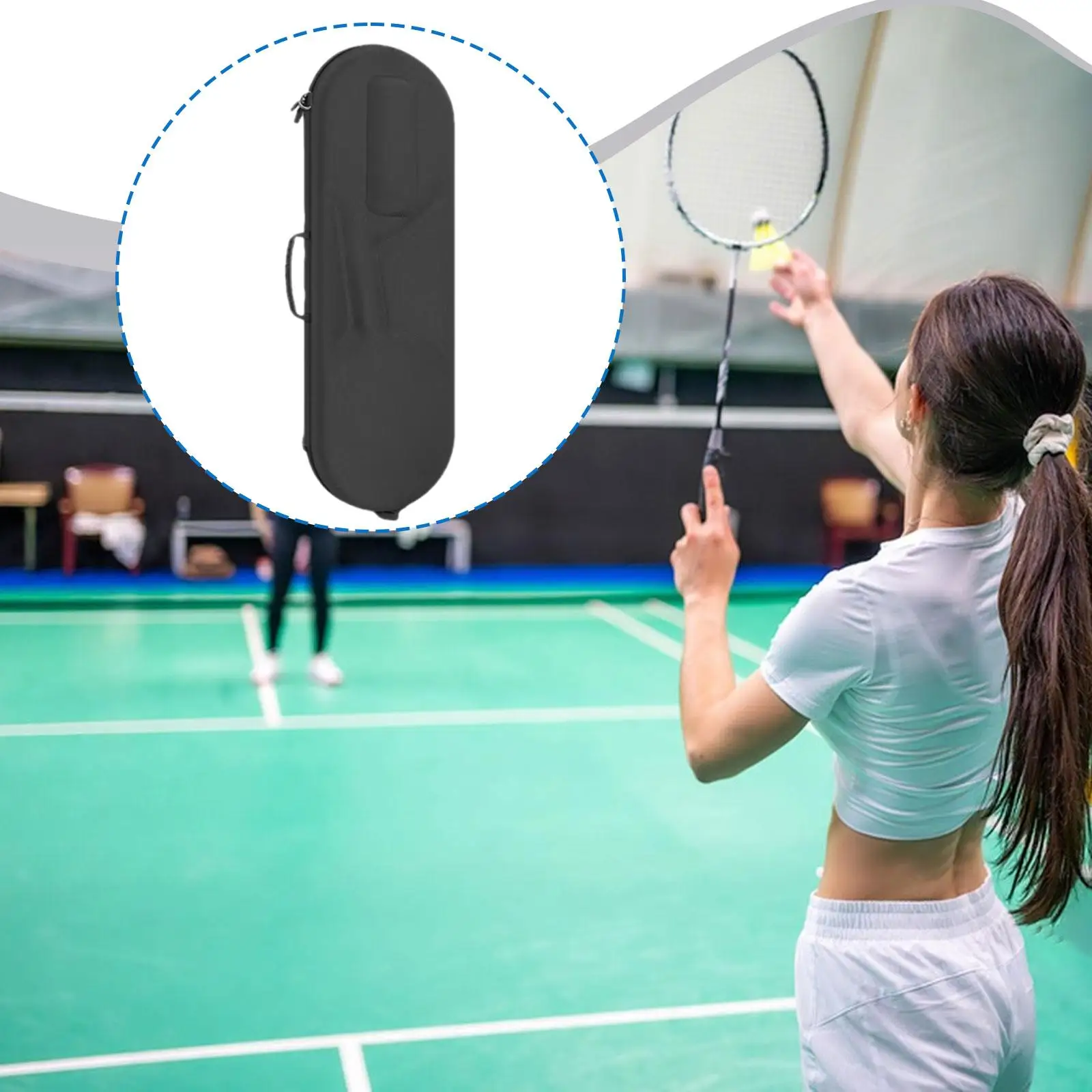 Badminton Racket Case Carrier Container for Travel for Adults Unisex Gift Handbag Lightweight Waterproof Portable Sports Bag