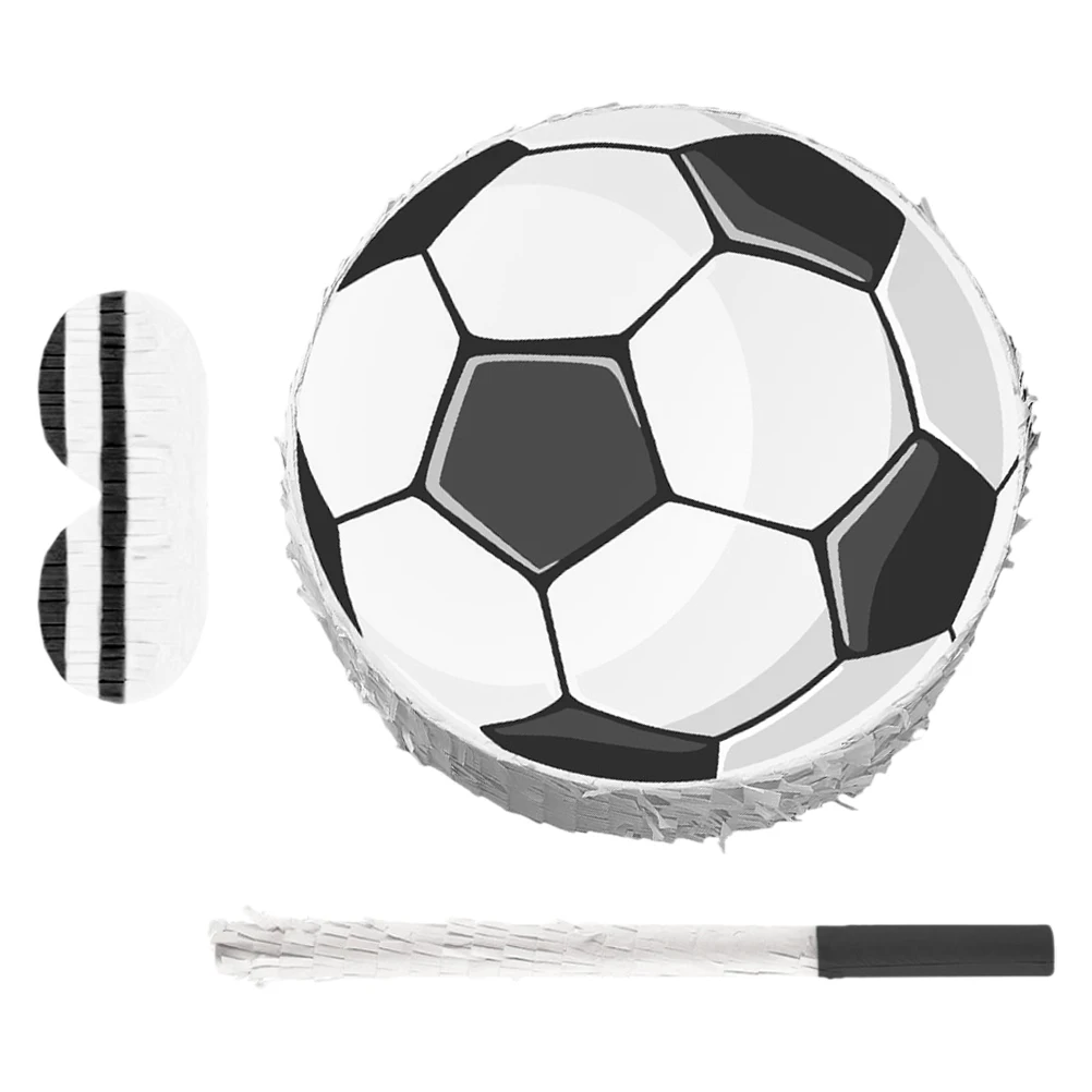 

1Set Soccer Pinata Football Shape Party Decoration Includes Blindfold Birthday Supplies Sports Themed Party Games