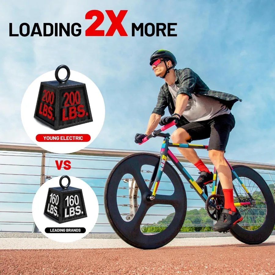 แร็คจักรยานแบบติดตั้งบนแพลตฟอร์มสำหรับรถยนต์ รถบรรทุก รถ SUV รถมินิแวน - เหมาะสำหรับจักรยานเสือภูเขา จักรยานเสือหมอบ จักรยานเสือภูเขาแบบ Gravel ที่มียางขนาดใหญ่สูงสุด 5 นิ้ว รองรับน้ำหนักได้ถึง 200 ลิตร