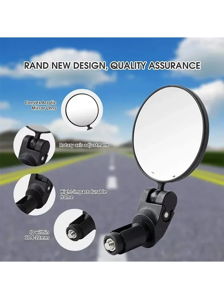 AliExpress NONE 1/3/6Pcs Universal Bicycle Rearview Mirror Adjustable RotateWide-Angle Cycling HandlebarRear View For MTB Road Bike Accessories