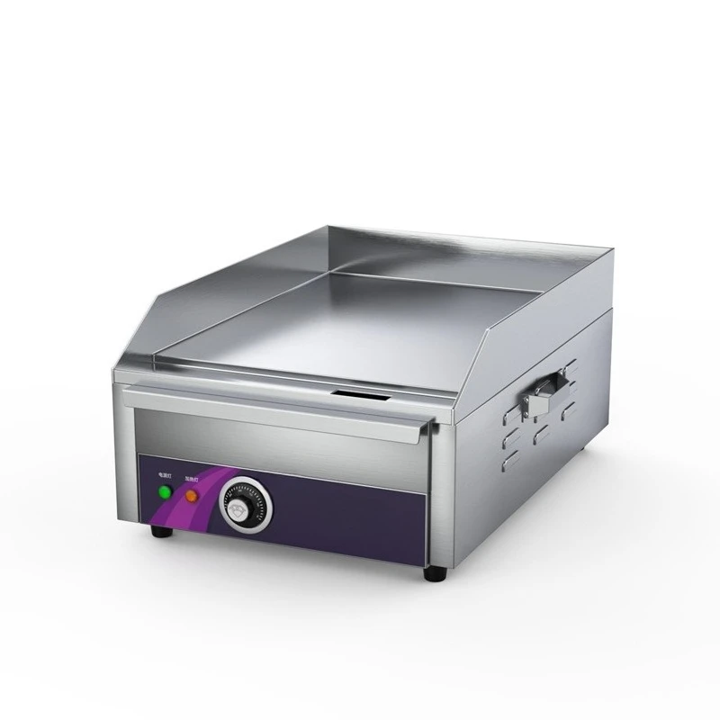 Parrilla eléctrica comercial, pequeña parrilla, placa de hierro, placa de hierro para calamar, yaki, arroz frito, fideos fríos, máquina de tortitas, barbacoa