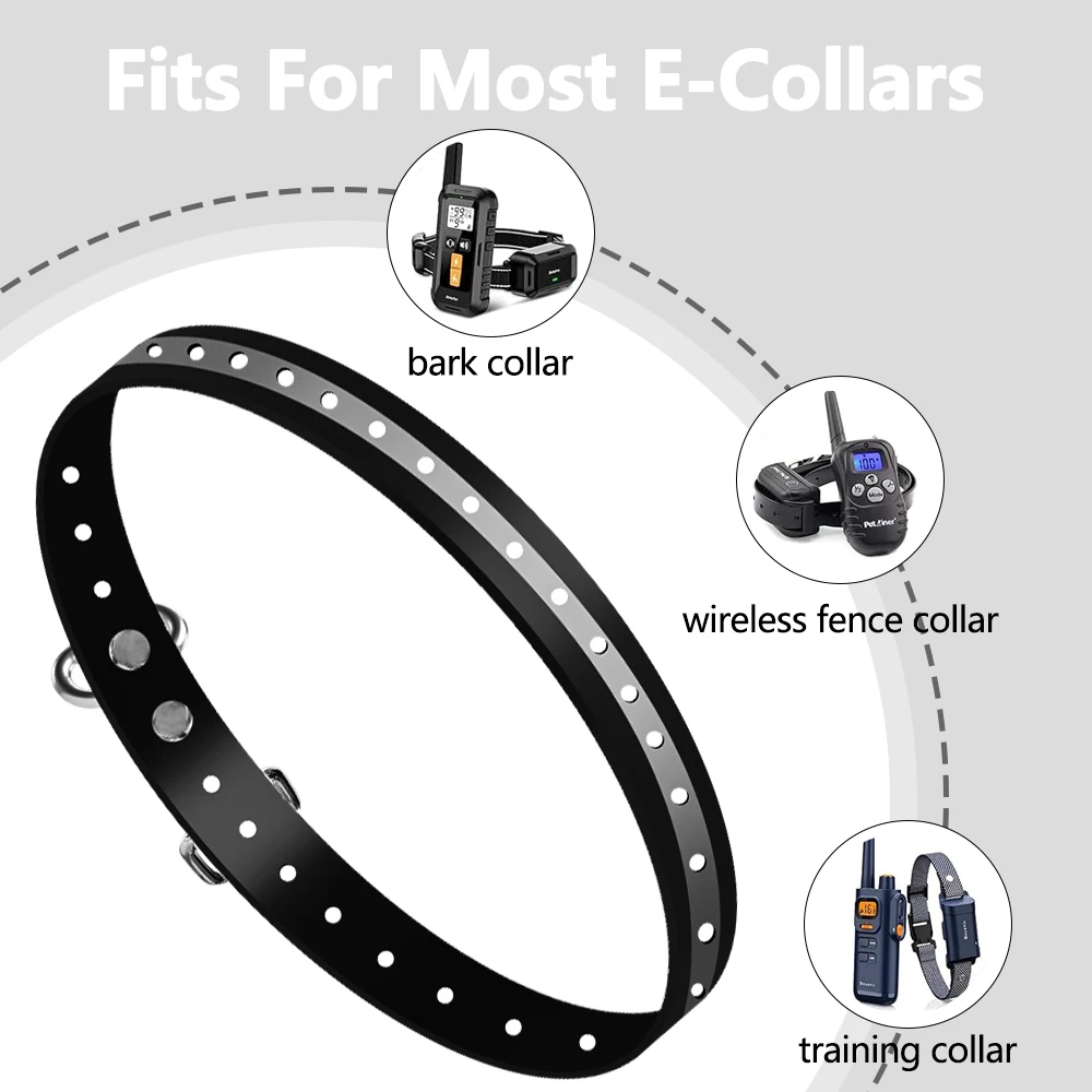 Shock Collar Receivers-Adjustable Durable Waterproof Odorless 3/4 Inch，Dog Collar Strap for Most of Electronic Training