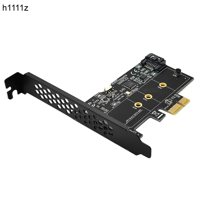 

PCIe X1 на M.2(NGFF)+ SATA 6G (HDD/SSD) со стандартным профильным кронштейном ASM1061 PCI Express на B Key M.2 SATA SSD 2230 2242 2260 2280