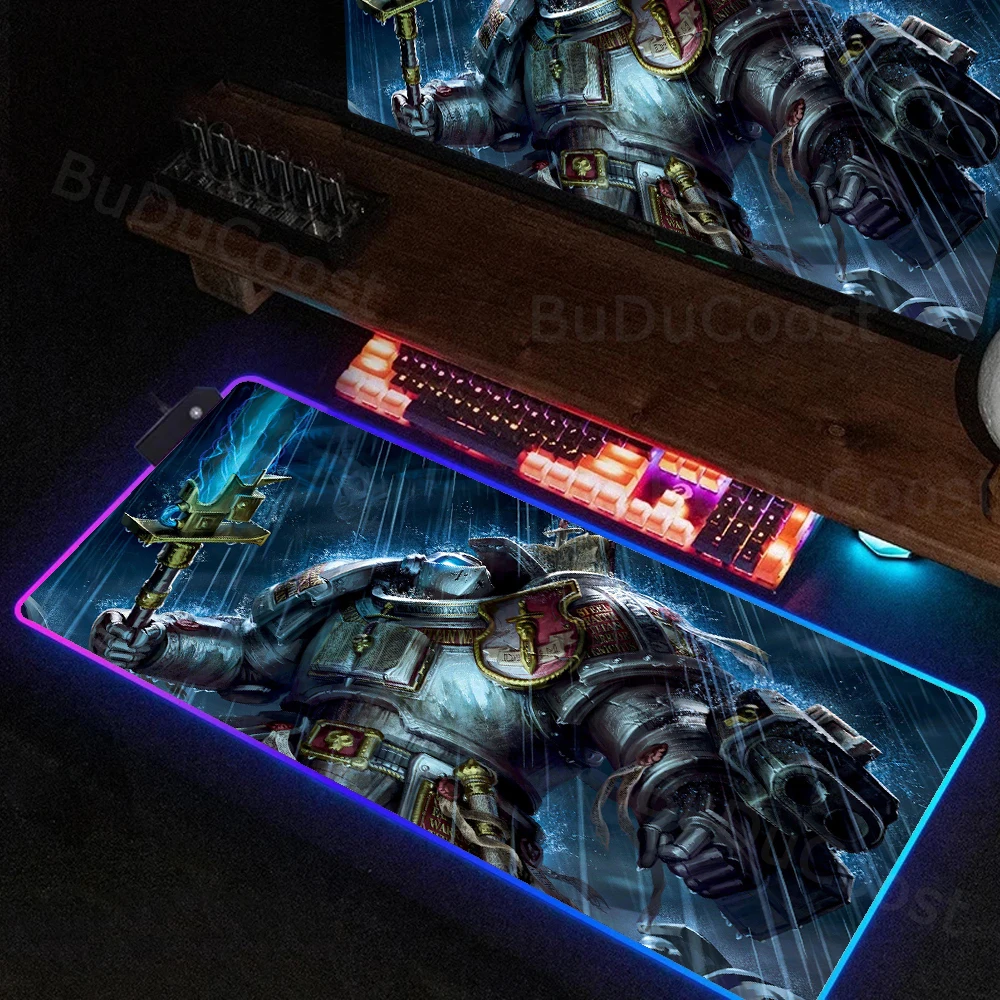 Best Sellers warhammer 40k Game Mouse Pad HD print 400x900cm mouse pad RGB backlight computer Large gaming accessories mouse pad