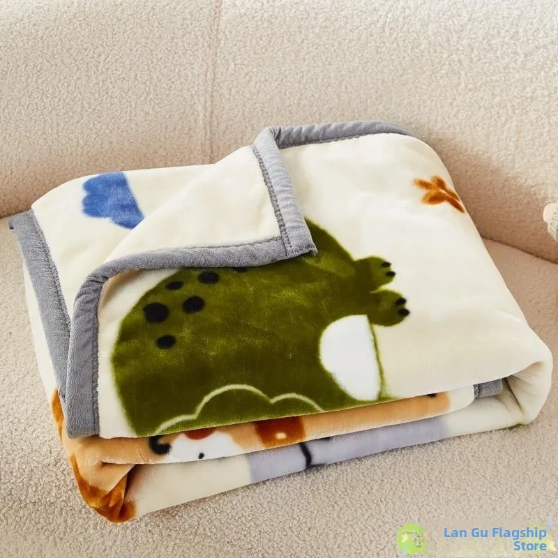 

Утолщенное детское одеяло класса А, теплое, велюровое, с мультяшным дизайном, из полиэфирного волокна, покрывало для дивана, одеяло для детской комнаты, для сна и отдыха