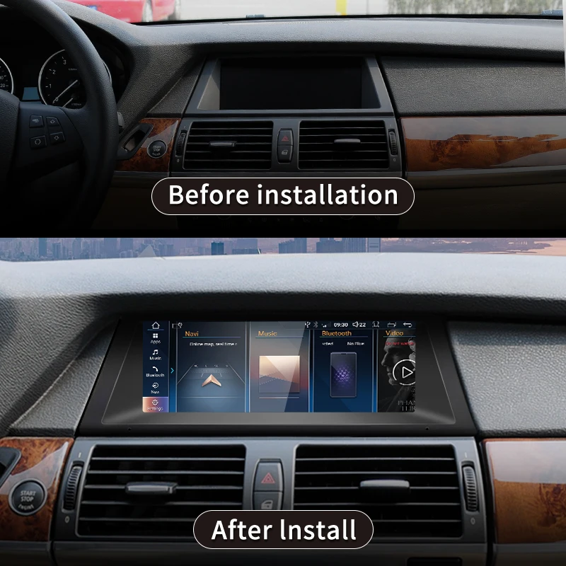 STWEI 2025 جديد كوالكوم سنابدراجون 665 6125 أندرويد السيارات CarPlay شاشة الوسائط المتعددة لسيارات BMW X5 X6 E70 E71 نظام تحديد المواقع نافي بلوتوث DSP #2