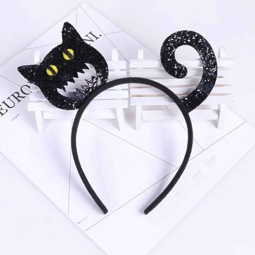 Bats Halloween Headband Spider DIY Hair Accessories Pumpkin Hairbands Non Slip Headwear Spider Web Head Wrap Children/Kids