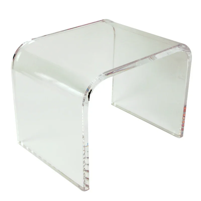 

Transparent Plastic Acrylic Shoe Stool Simple Modern Fashion Creative Low Stool Net Red Stool Footstool Home