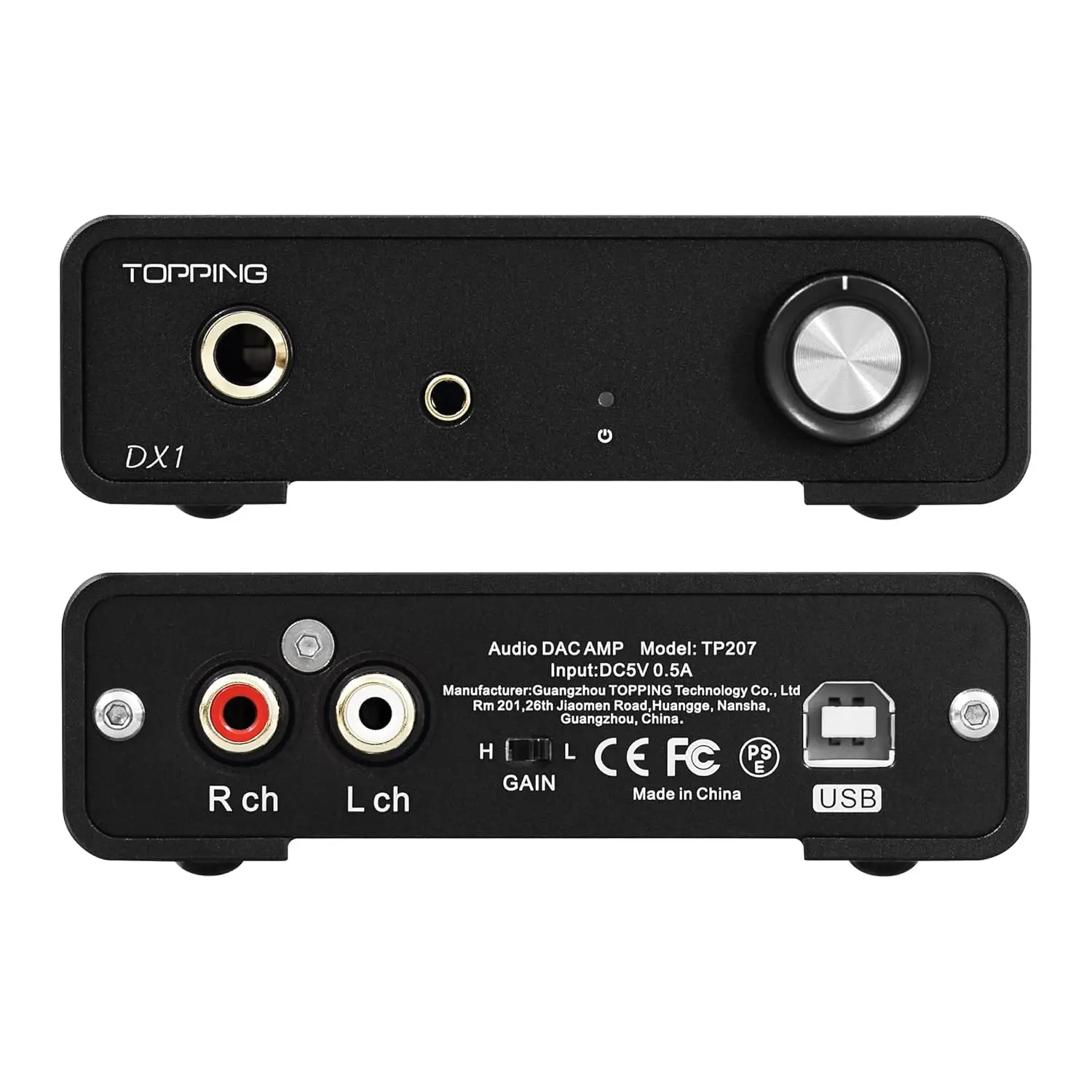 

DX1 Mini DAC & Headphone Amplifier, Discrete LNRD for Windows, MAC, iOS, Android, HiFi Audio (Black)