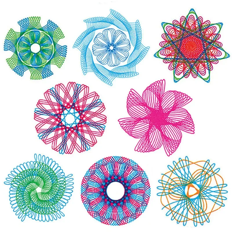 22pcs Puzzle Spirograph Drawing Toys for Children strumenti di disegno geometrico Set ingranaggi e ruote ad incastro accessori per il disegno