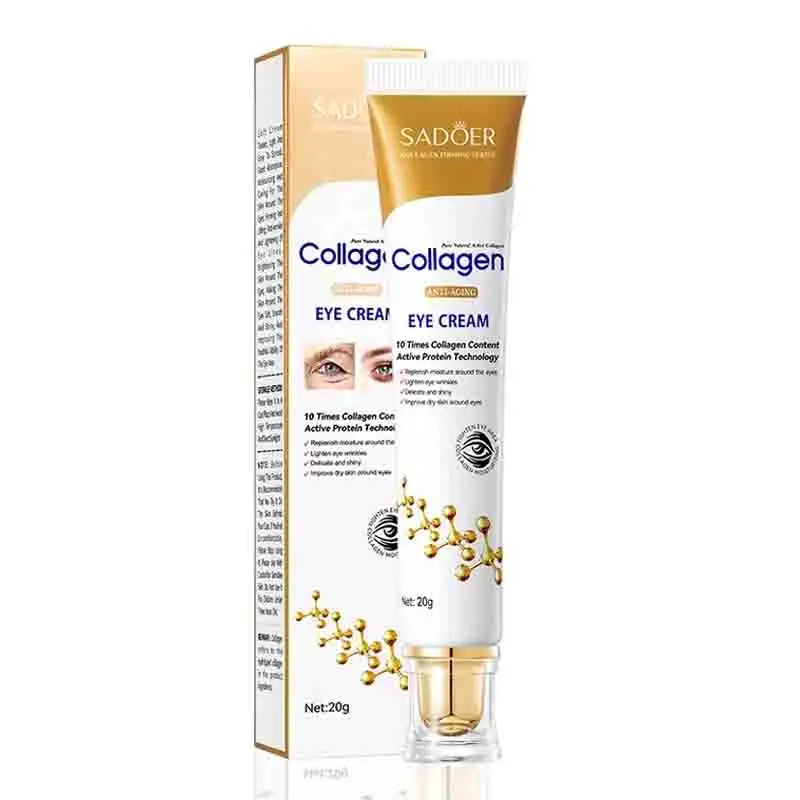 SADOER Collagen Eye Cream Anti Dark Circles Eye Bags Remover Firming Moisturizing skincare Eyes Cream Skin Care for Eyes