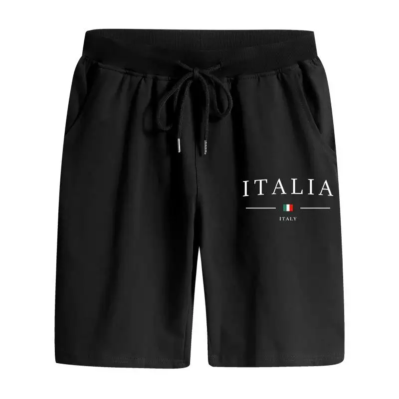 

New Casual Men's Short Sportswear Italy Printing Short Trouser Outdoors Jogging Sports Mens Shorts Daily Gym Fitness Half Pants