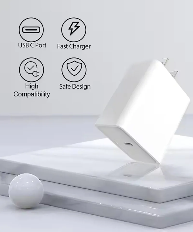 رأس شاحن أصلي أصلي لهاتف Apple iPhone 16/15/14/13 Pro/XS Max/11/8/X/XR/12، شحن سريع USB-C، شحن سريع 20 وات PD da